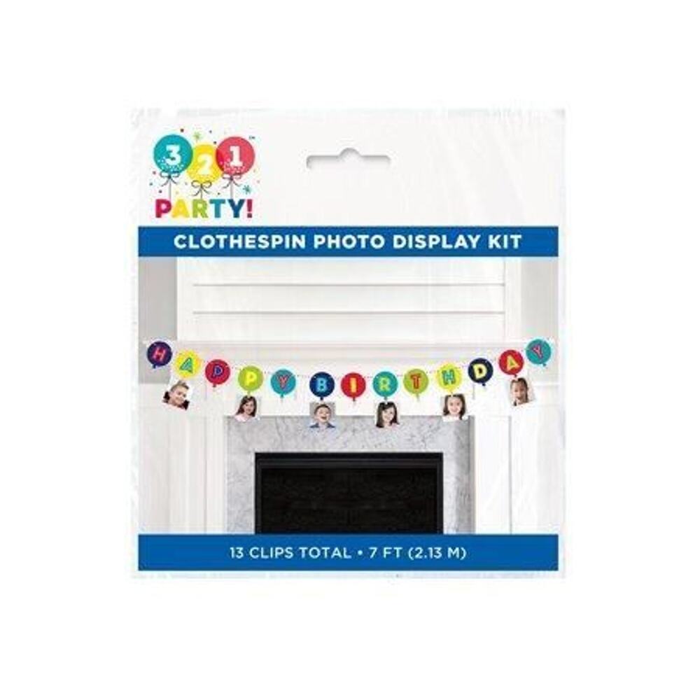 Happy Birthday - Clothespin Photo Display Kit